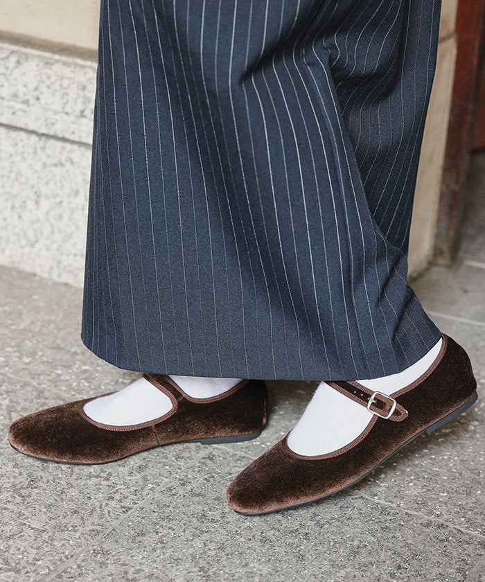 ティティベイト titivate スクエアトゥバレエシューズ （ブラウン） ブラウン