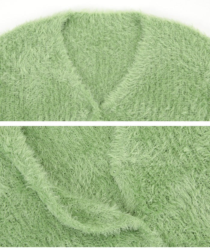 ティティベイト titivate エアリーシャギーニットカーディガン （ベージュ） ベージュ