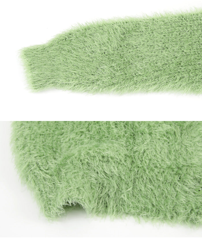 ティティベイト titivate エアリーシャギーニットカーディガン （ベージュ） ベージュ