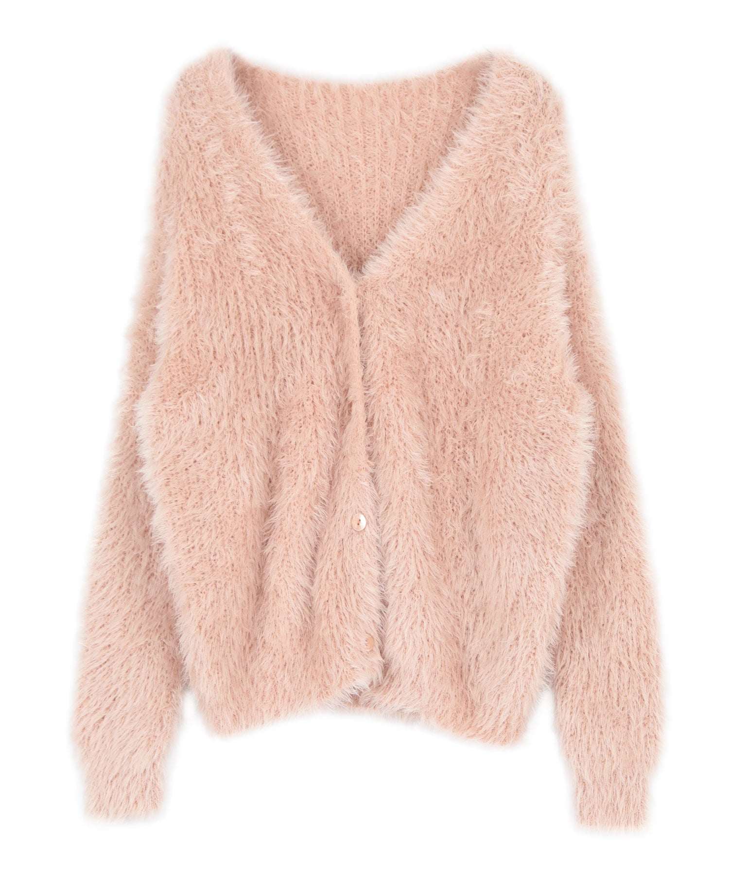 ティティベイト titivate エアリーシャギーニットカーディガン （ピンク） ピンク