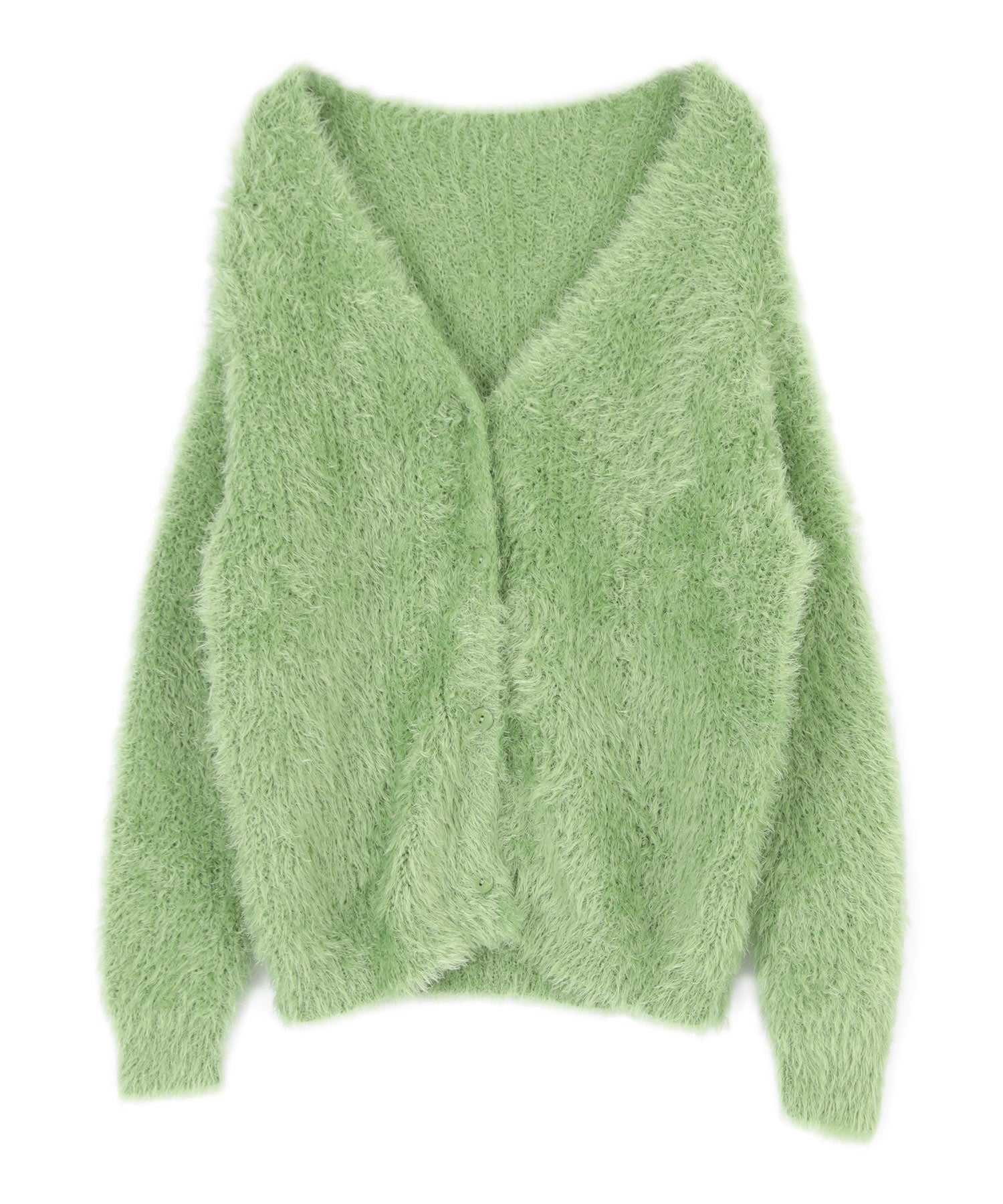 ティティベイト titivate エアリーシャギーニットカーディガン （グリーン） グリーン