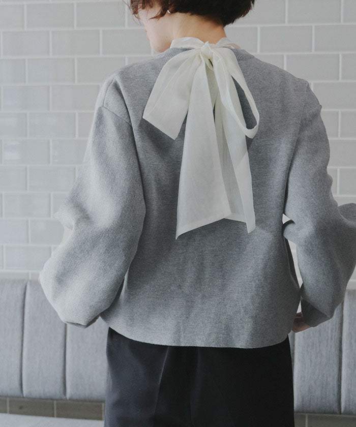 ティティベイト titivate ゴールド釦ニットカーディガン （ボーダー/オフホワイト） ボーダー/オフホワイト