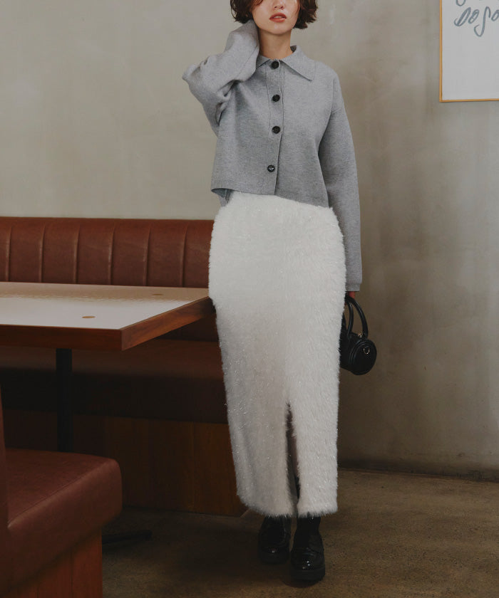 ティティベイト titivate ラメフェザースカート （グレー） グレー