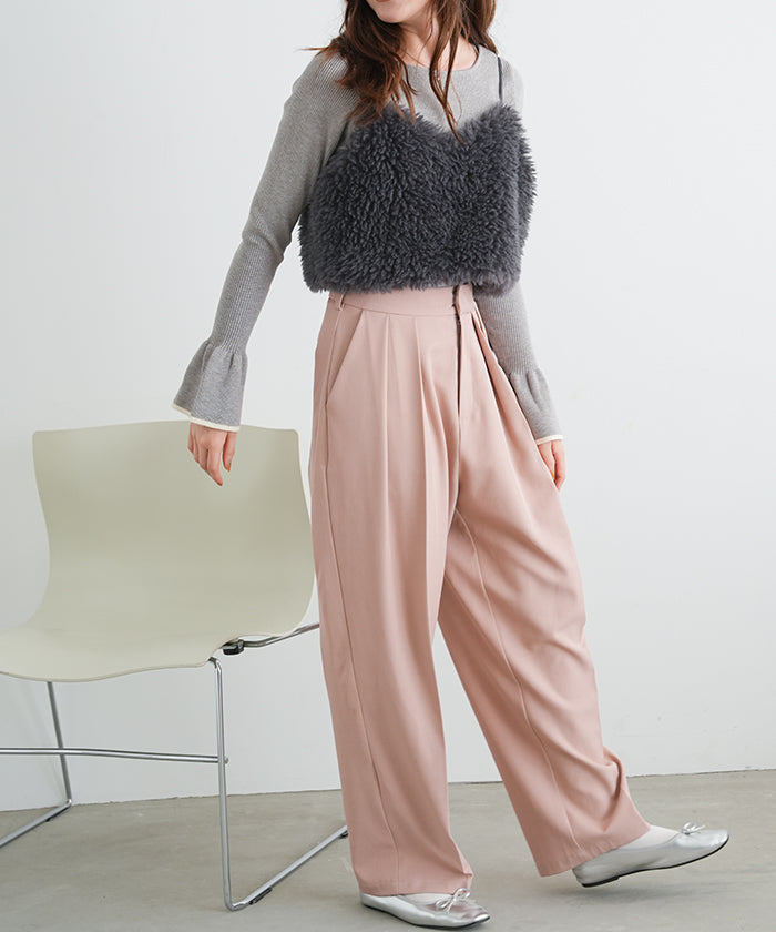 ティティベイト titivate フェイクシープファービスチェ （チャコール） チャコール