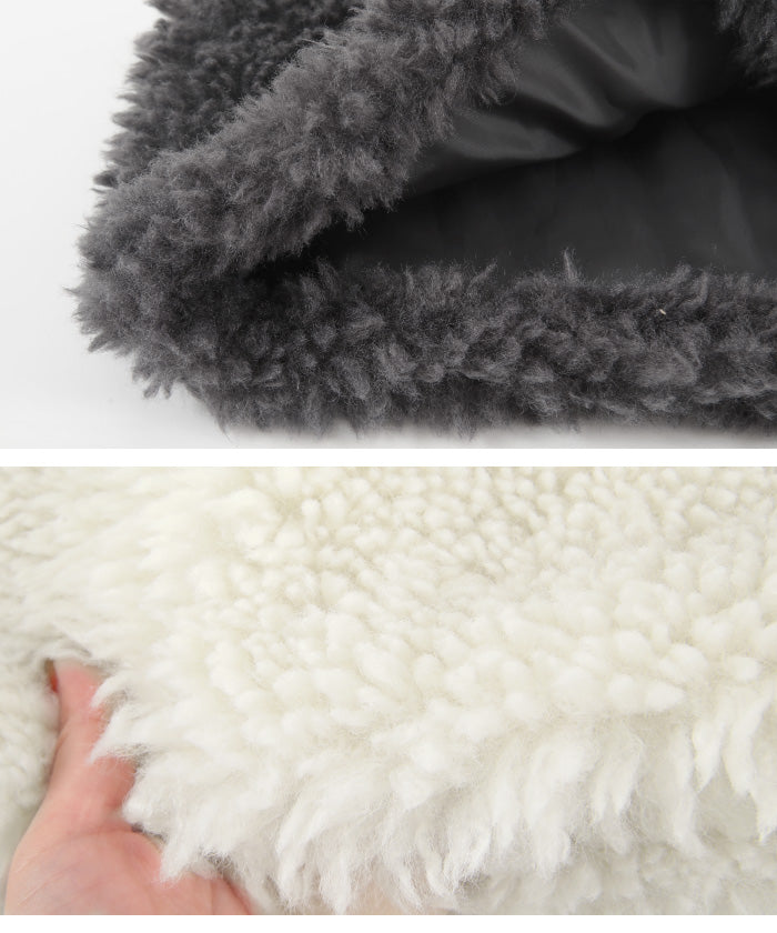 ティティベイト titivate フェイクシープファービスチェ （チャコール） チャコール