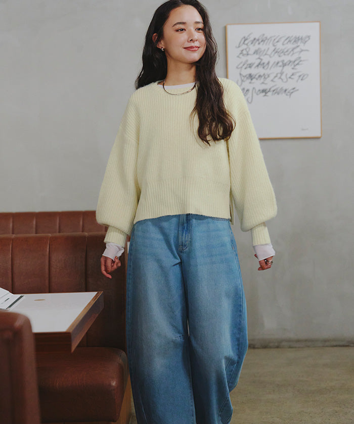 ティティベイト titivate ベーシッククルーニット