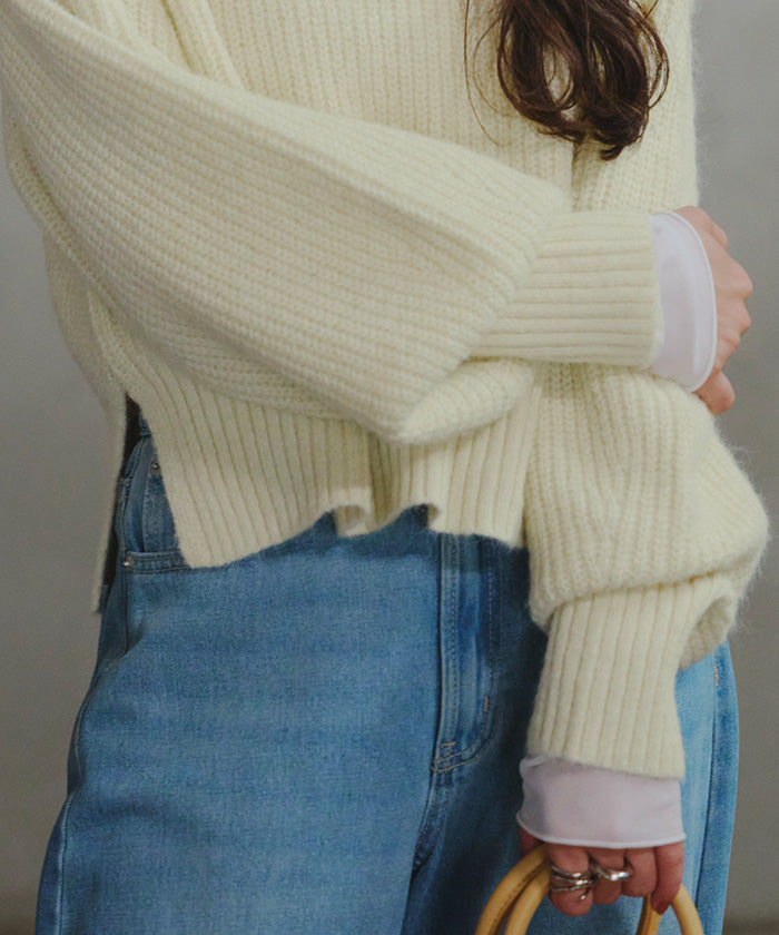 ティティベイト titivate ベーシッククルーニット