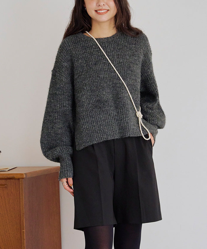 ティティベイト titivate ベーシッククルーニット