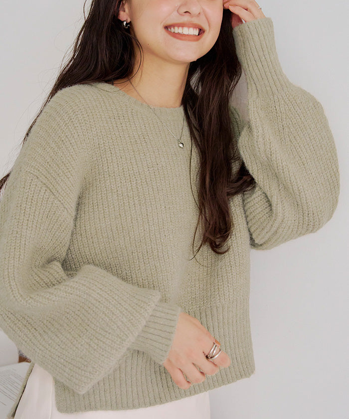 ティティベイト titivate ベーシッククルーニット