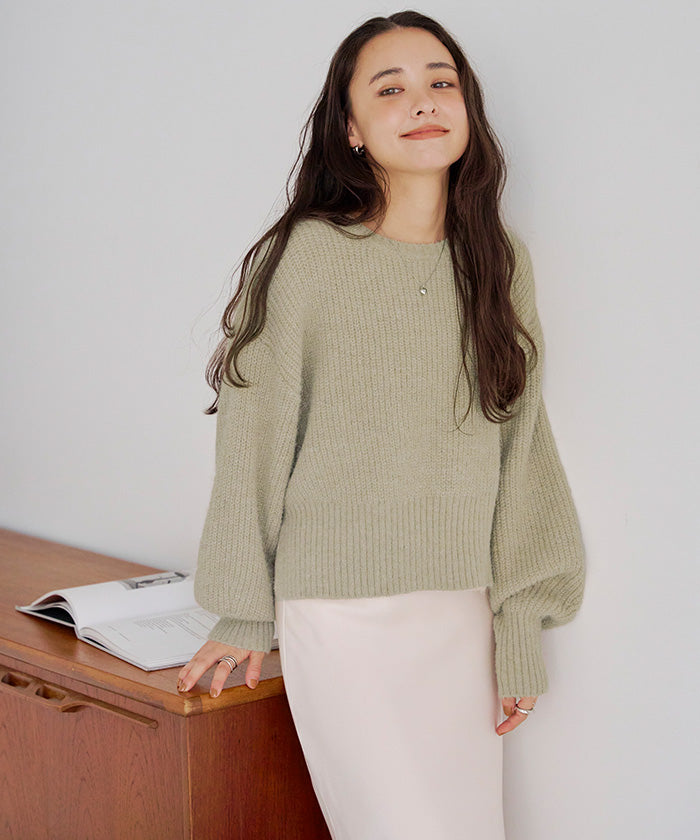 ティティベイト titivate ベーシッククルーニット