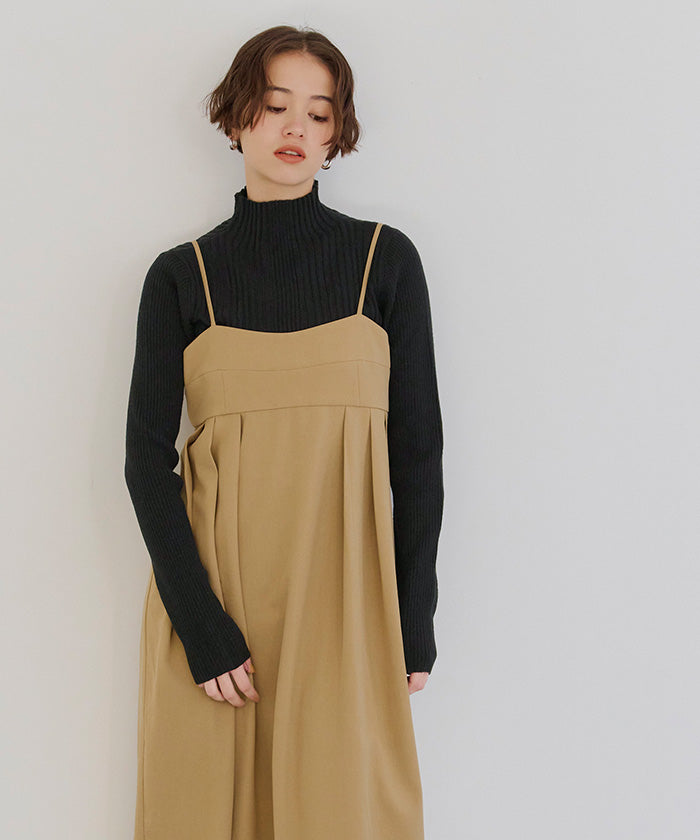 ティティベイト titivate ランダムリブハイネックニット （ブラック） ブラック