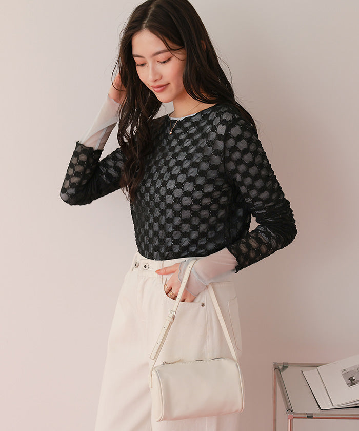 ティティベイト titivate シアーレーストップス （ブラック） ブラック