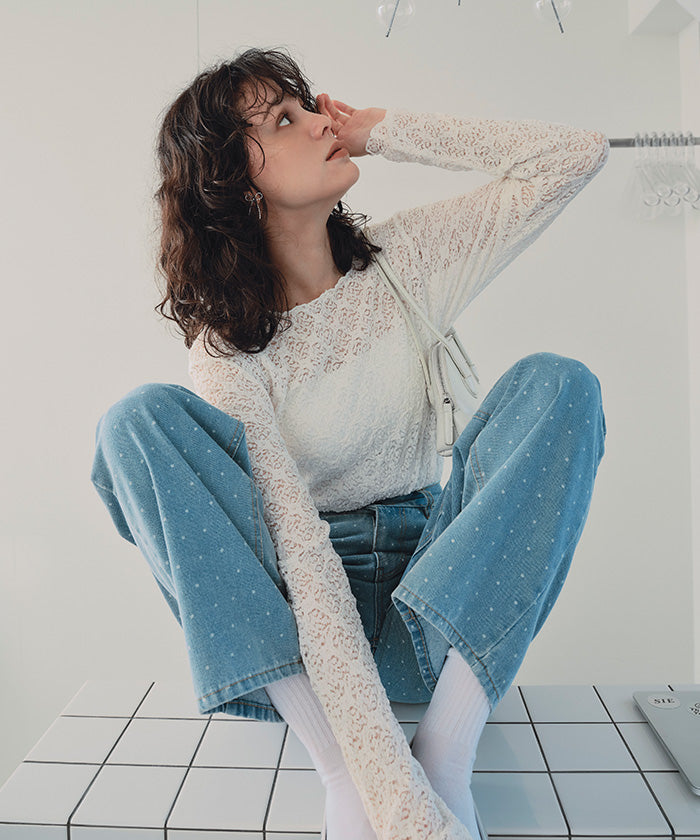 ティティベイト titivate シアーレーストップス （ブラック） ブラック