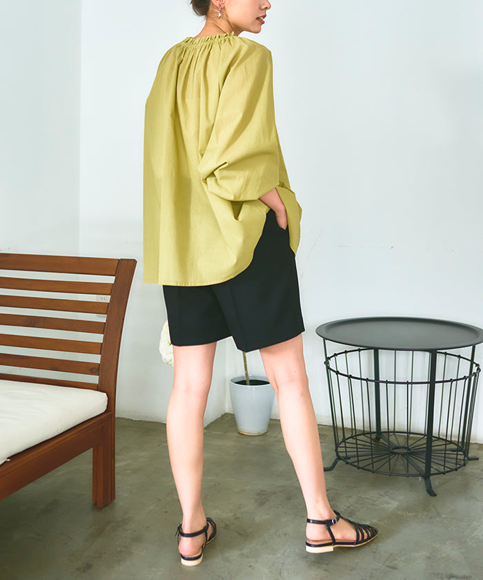 ティティベイト titivate リボン付きAラインギャザーブラウス