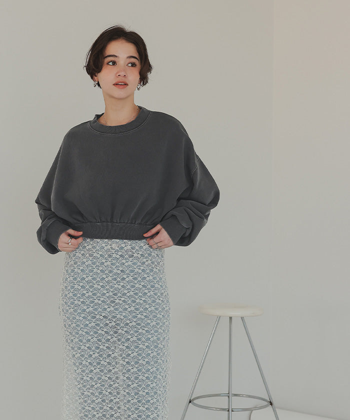 ティティベイト titivate ピグメント裏毛カットソースウェット （アイボリー） アイボリー