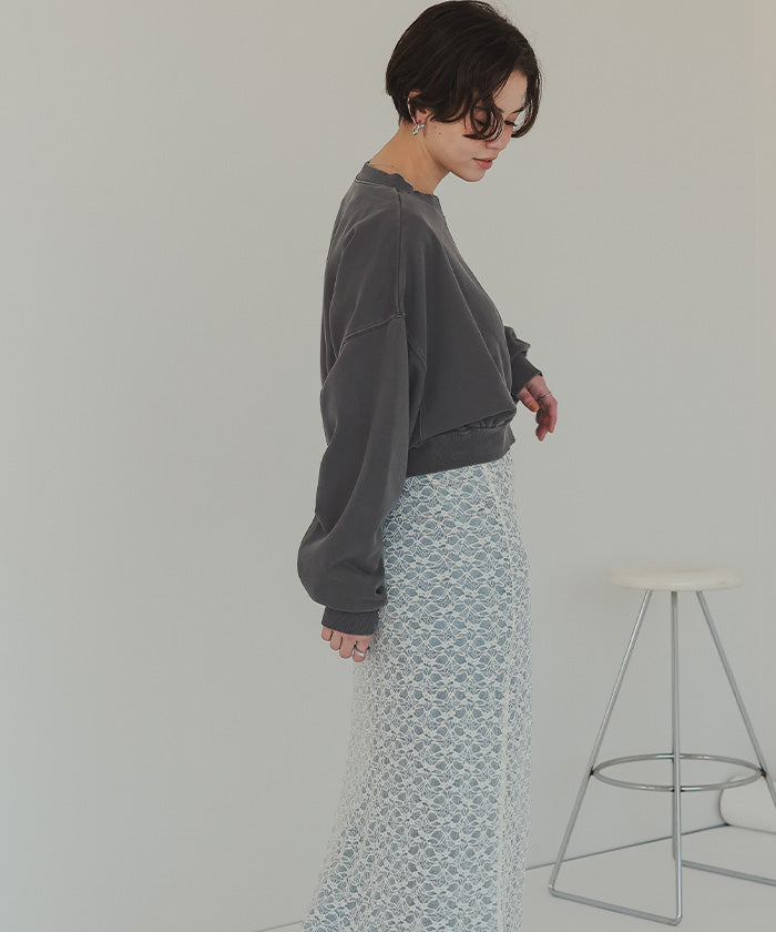 ティティベイト titivate ピグメント裏毛カットソースウェット （アイボリー） アイボリー