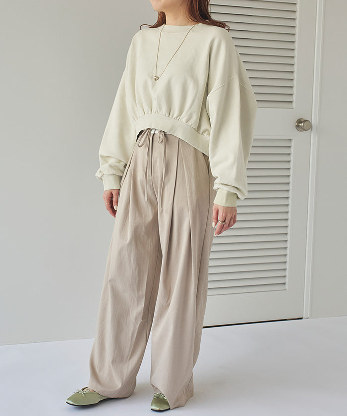 ティティベイト titivate ピグメント裏毛カットソースウェット （アイボリー） アイボリー