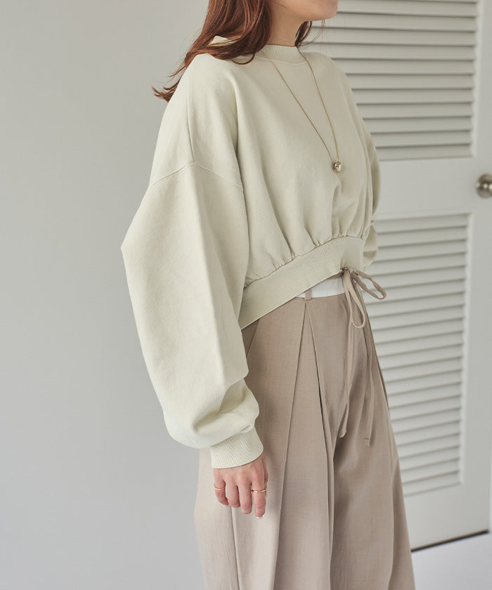 ティティベイト titivate ピグメント裏毛カットソースウェット （アイボリー） アイボリー