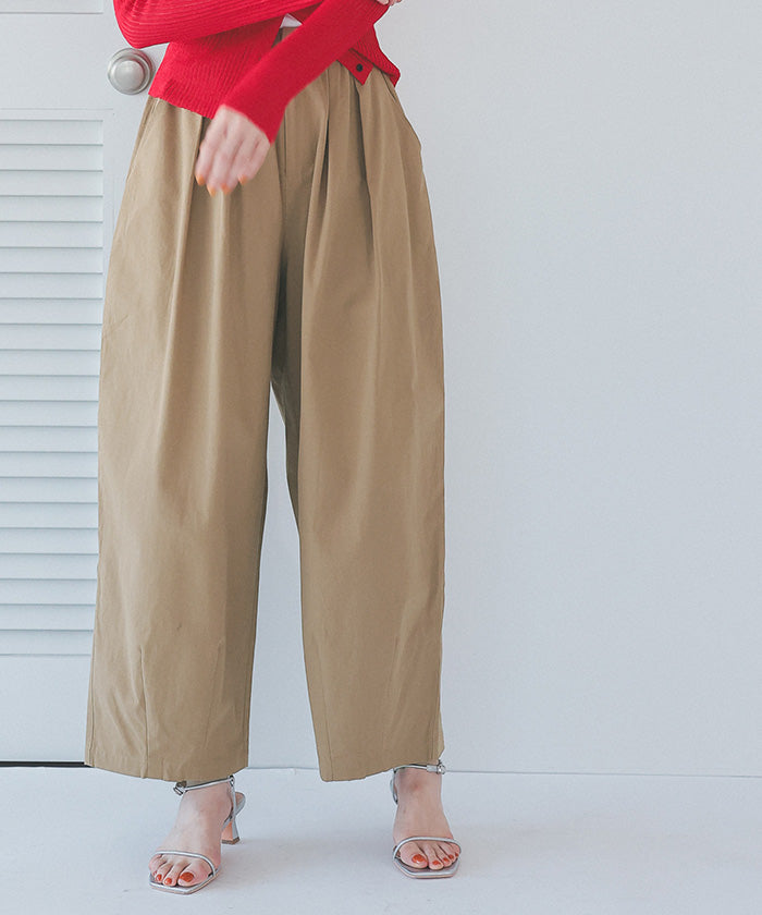 ティティベイト titivate カーヴィーシルエットゴムパンツ （ブラウン） ブラウン