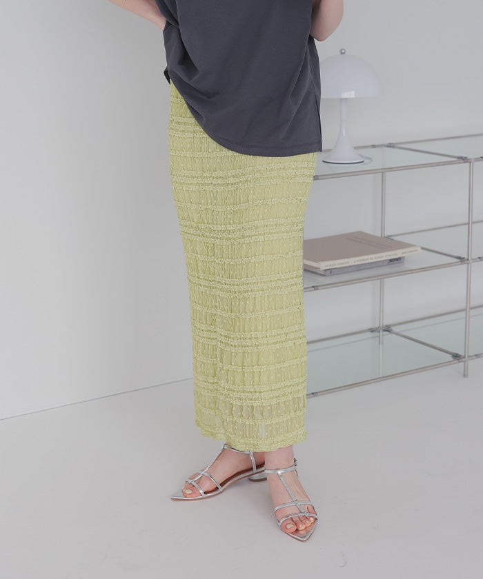 ティティベイト titivate シャーリングレースタイトスカート （グリーン） グリーン