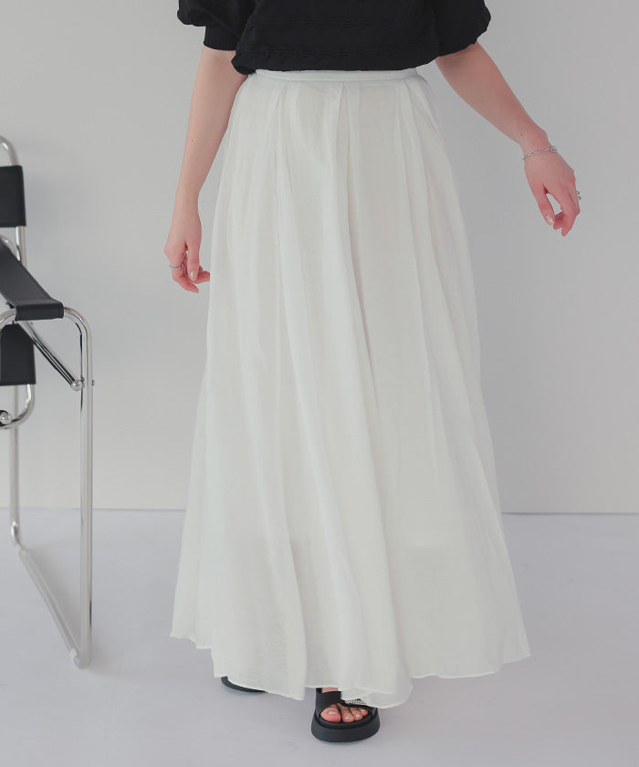 ティティベイト titivate シアータックボリュームスカート （オフホワイト） オフホワイト