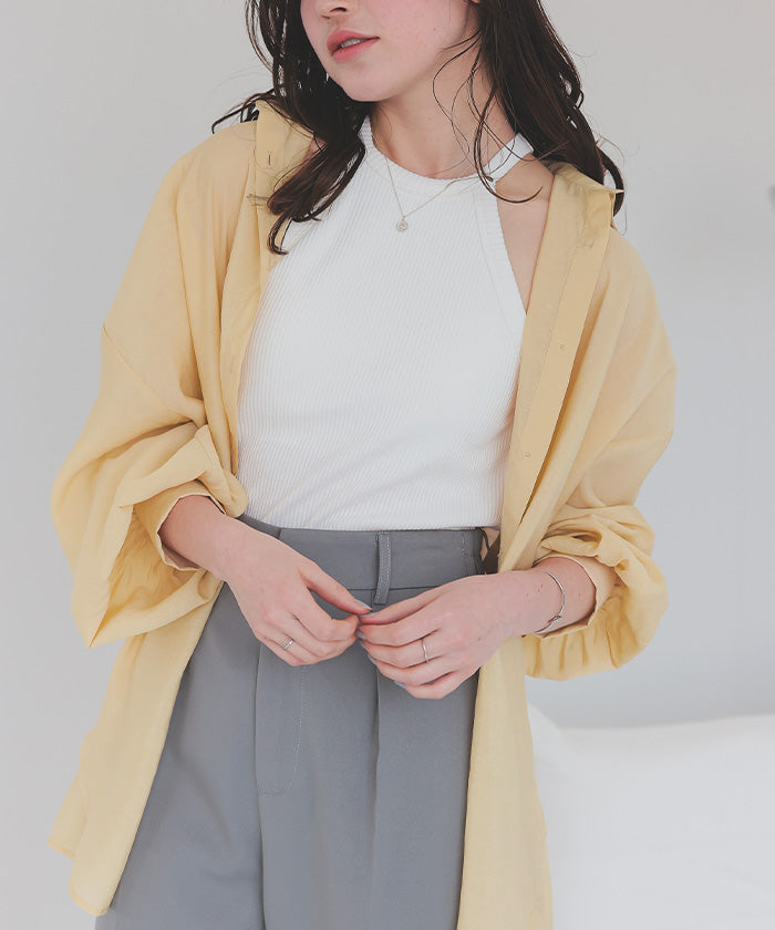 ティティベイト titivate ベーシックシアーシャツ （ブラック） ブラック