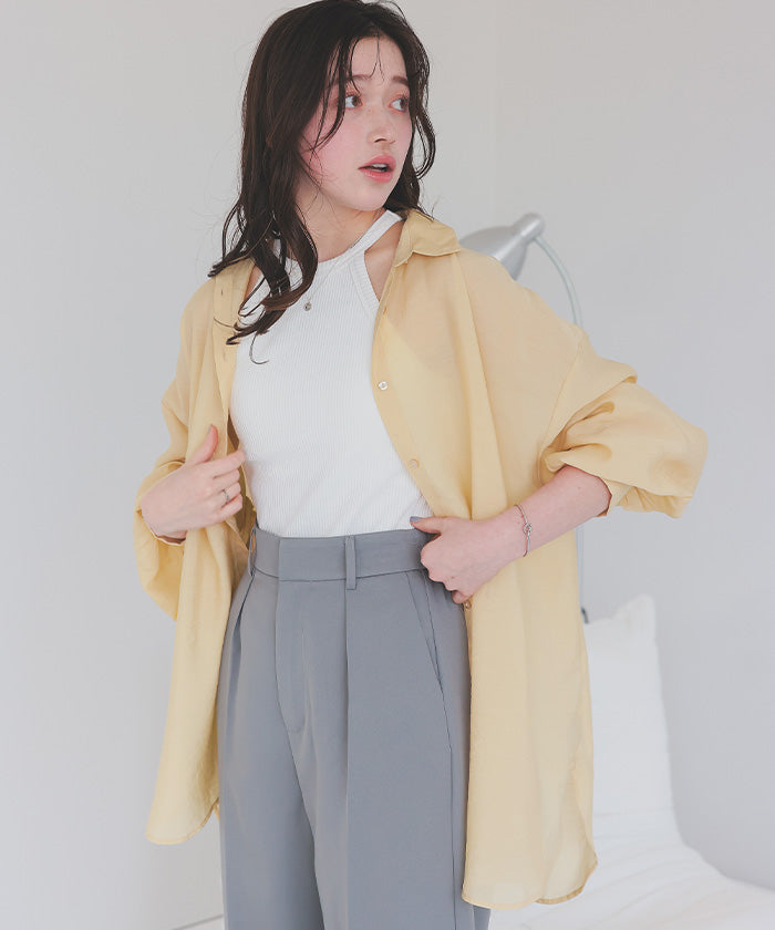 ティティベイト titivate ベーシックシアーシャツ （ブラック） ブラック