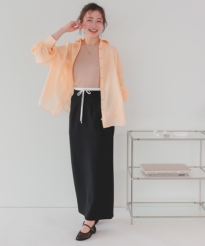 ティティベイト titivate ベーシックシアーシャツ （ブラック） ブラック