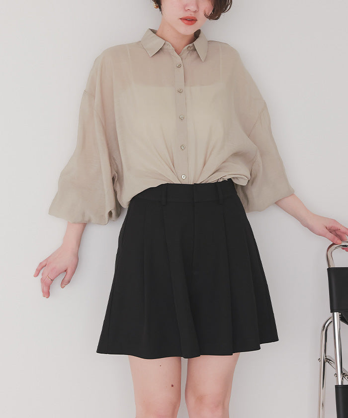 ティティベイト titivate ベーシックシアーシャツ （ブラック） ブラック