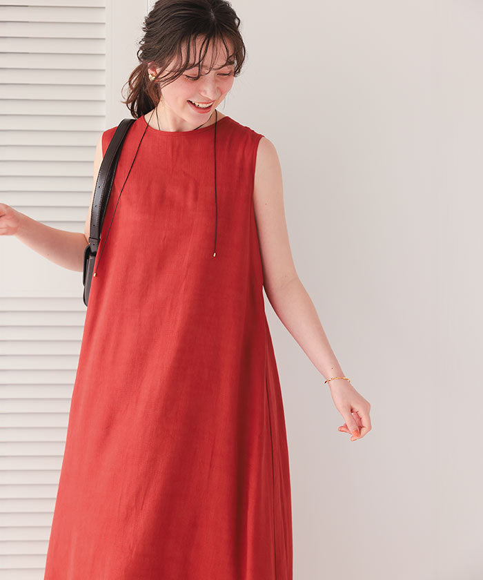 ティティベイト titivate リネン混2wayリボンマキシワンピース （ブルー） ブルー