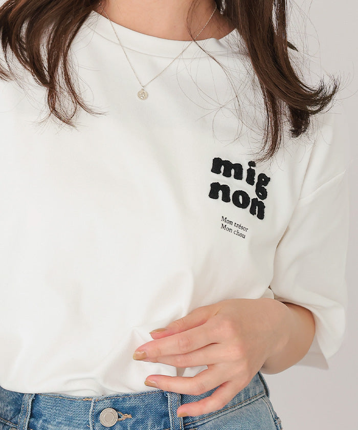 ティティベイト titivate サガラ刺繍Tシャツ （オフホワイト） オフホワイト