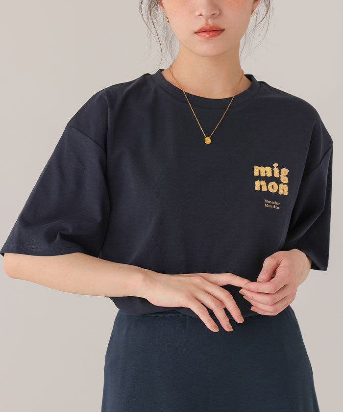 ティティベイト titivate サガラ刺繍Tシャツ （オフホワイト） オフホワイト