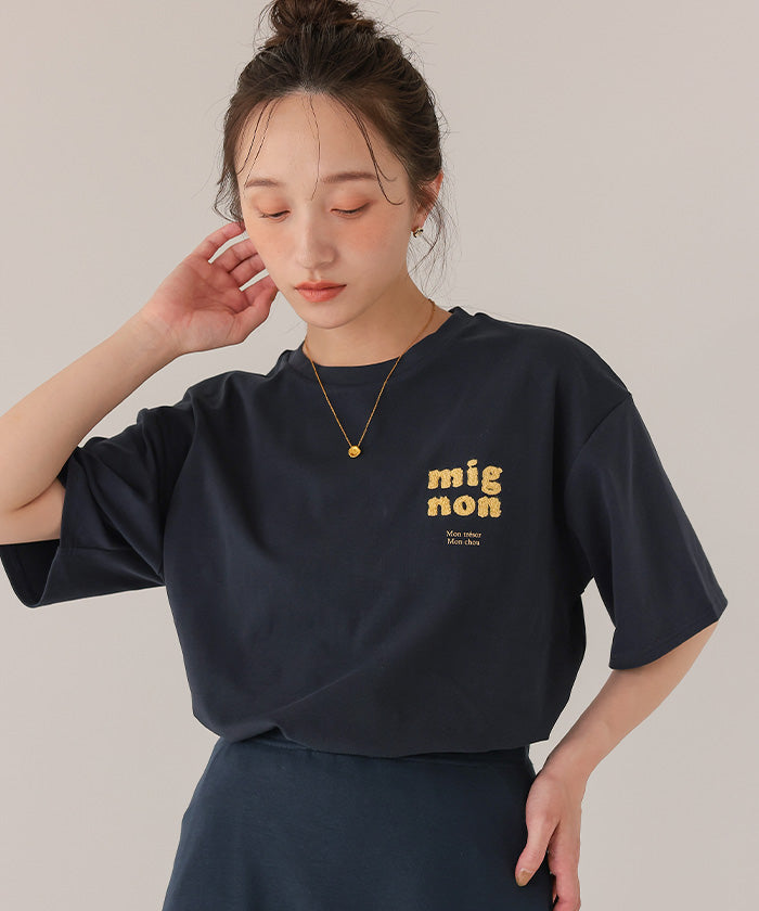 ティティベイト titivate サガラ刺繍Tシャツ （オフホワイト） オフホワイト