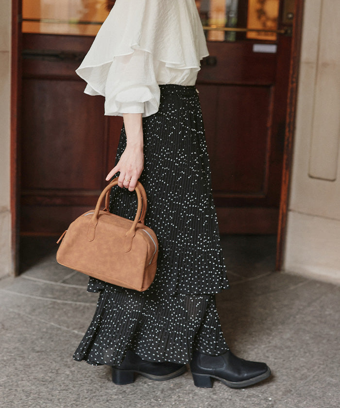 ティティベイト titivate リリープリーツティアードスカート （ドット） ドット