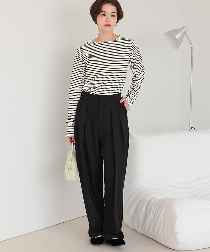 ティティベイト titivate リブカットソーメローデザイントップス （オフホワイト） オフホワイト