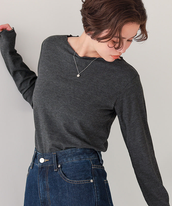 ティティベイト titivate リブカットソーメローデザイントップス （オフホワイト） オフホワイト