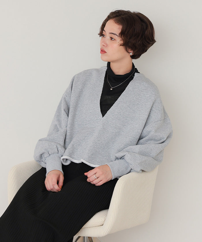 ティティベイト titivate 着心地抜群シアーハイネックトップス （レッド） レッド