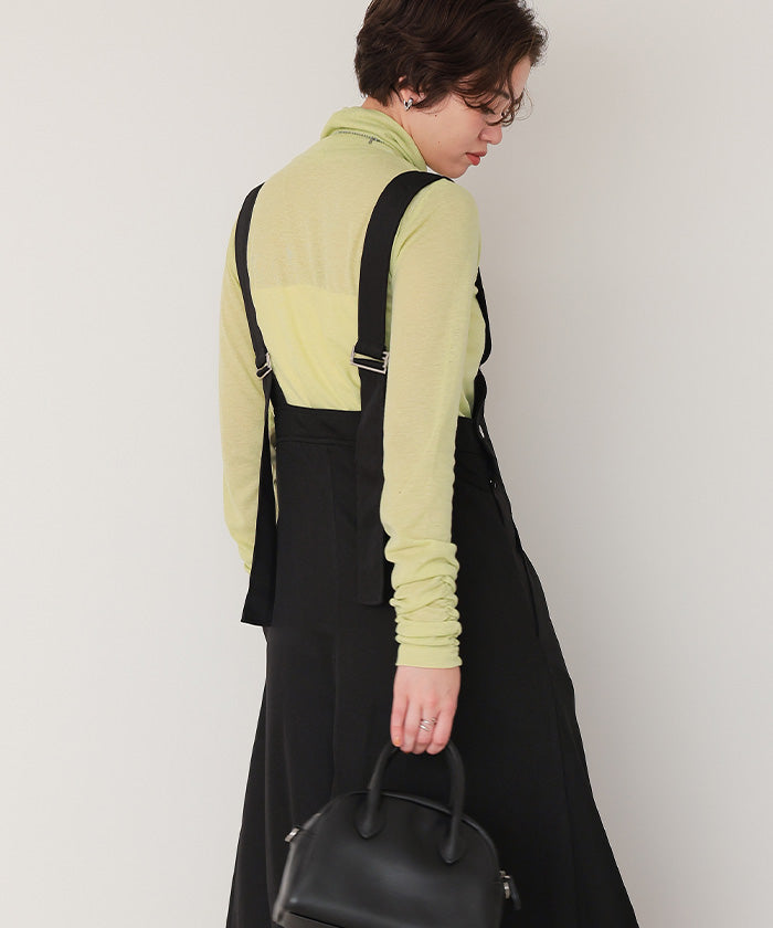 ティティベイト titivate 着心地抜群シアーハイネックトップス （レッド） レッド