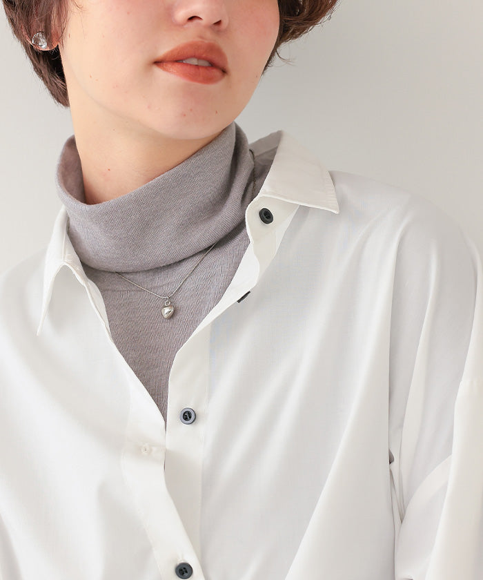 ティティベイト titivate 着心地抜群シアーハイネックトップス （ブラック） ブラック