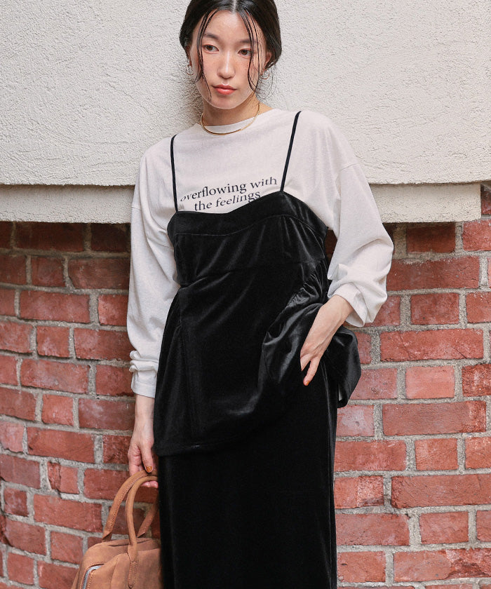 ティティベイト titivate ベロアペプラムビスチェ （ブラック） ブラック