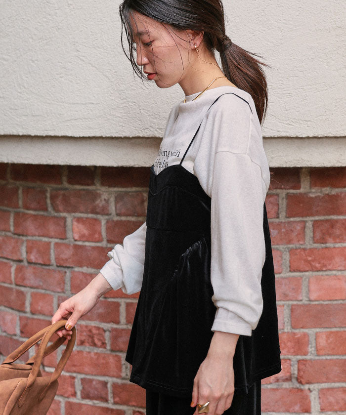 ティティベイト titivate ベロアペプラムビスチェ （ブラック） ブラック