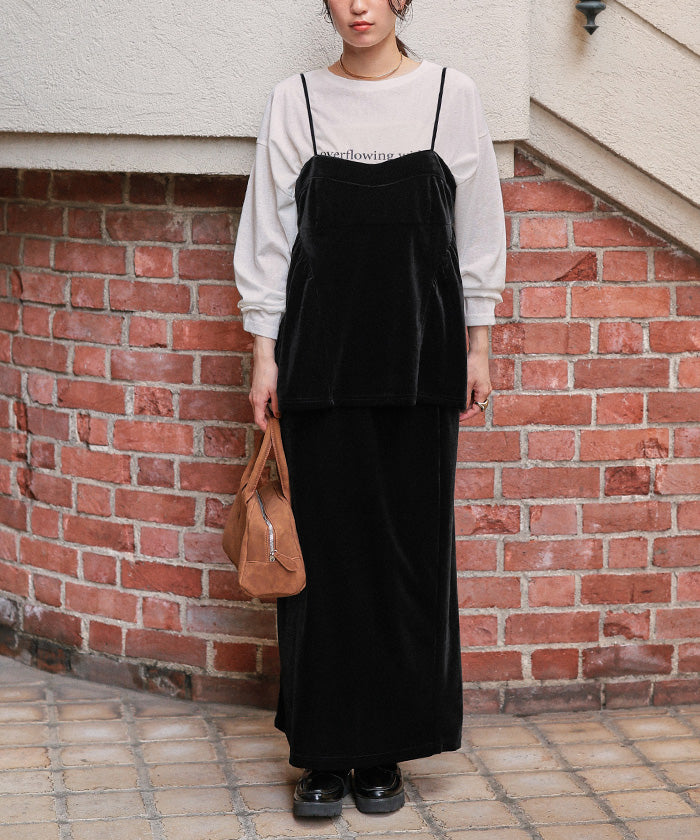 ティティベイト titivate ベロアペプラムビスチェ （ブラック） ブラック