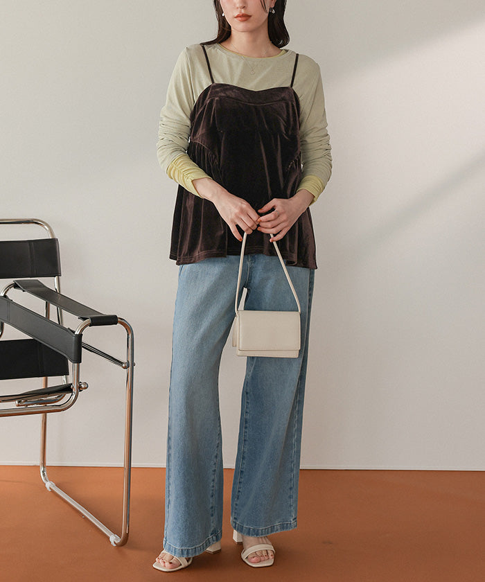 ティティベイト titivate ベロアペプラムビスチェ （ブラック） ブラック