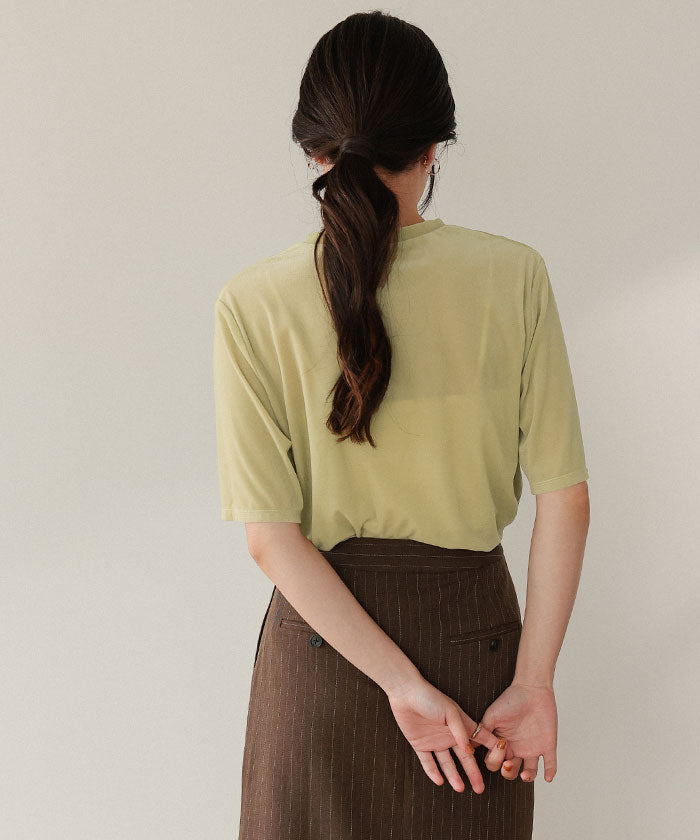 ティティベイト titivate シアーベロア半袖Tシャツ （ブラウン） ブラウン