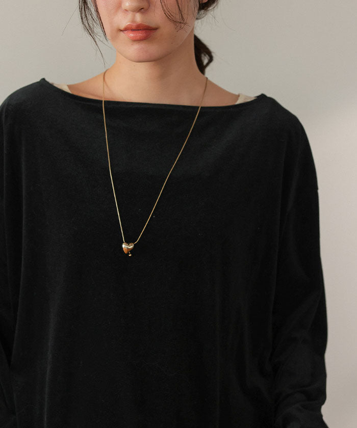 ティティベイト titivate シアーベロアオーバーサイズロングTシャツ （ブラウン） ブラウン