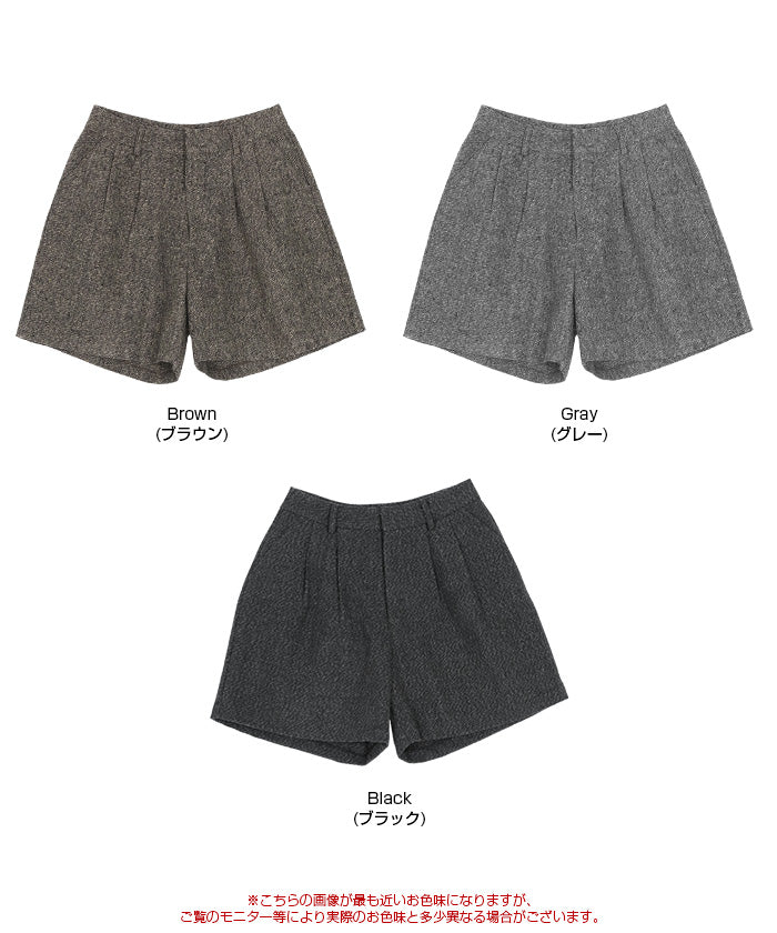 ティティベイト titivate ダブルタックショートパンツ （グレー） グレー