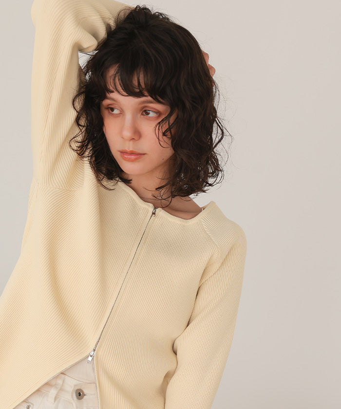 ティティベイト titivate 前後2wayダブルジップニットプルオーバー （ブルー） ブルー