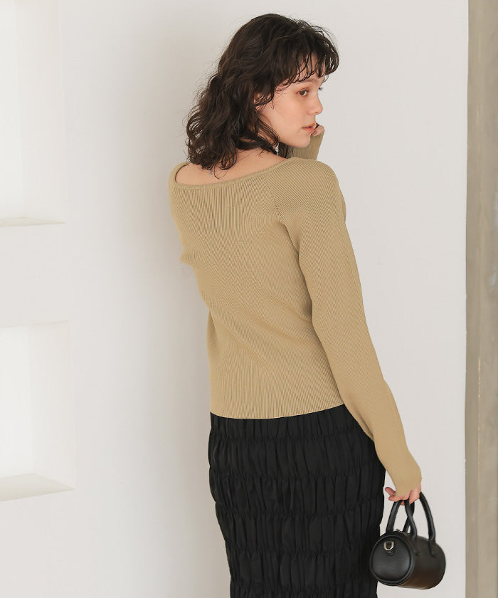 ティティベイト titivate 前後2wayダブルジップニットプルオーバー （ブルー） ブルー