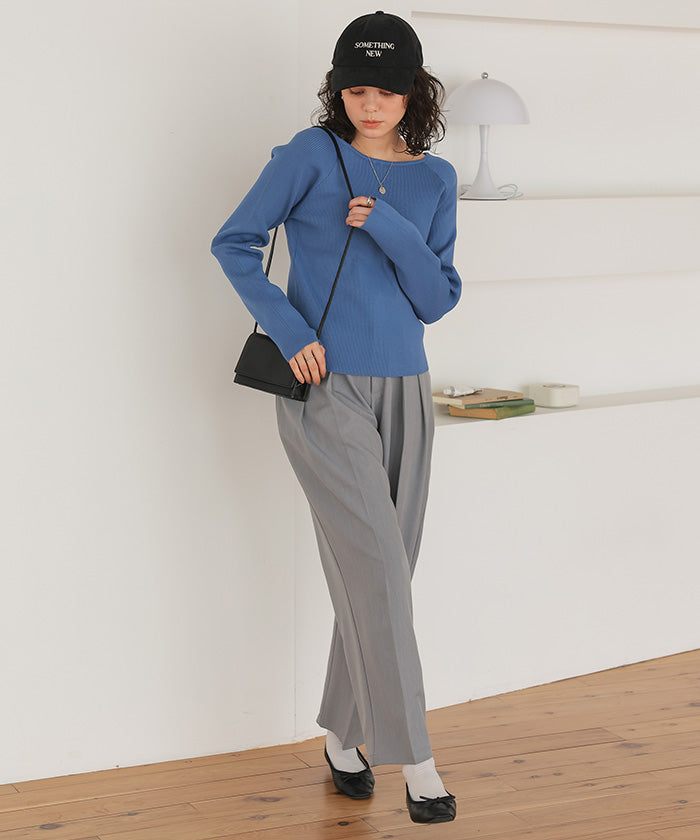 ティティベイト titivate 前後2wayダブルジップニットプルオーバー （ブルー） ブルー