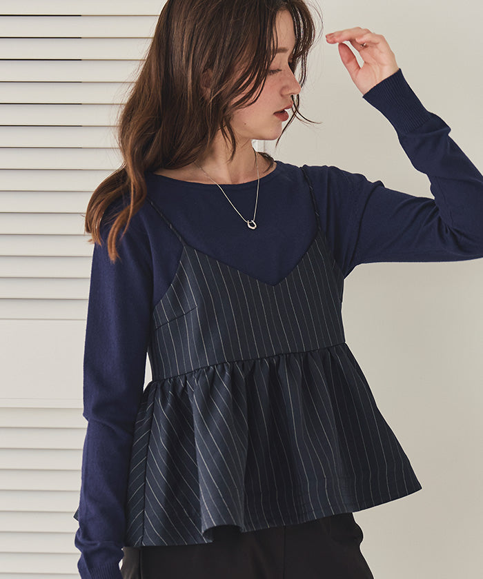 ティティベイト titivate なめらか手触りカシミヤタッチボートネックニット （チャコール） チャコール